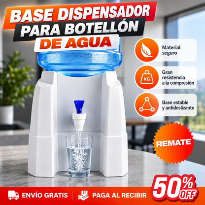 Base Dispensador de Agua con Grifo - Sirve sin Alzar Peso