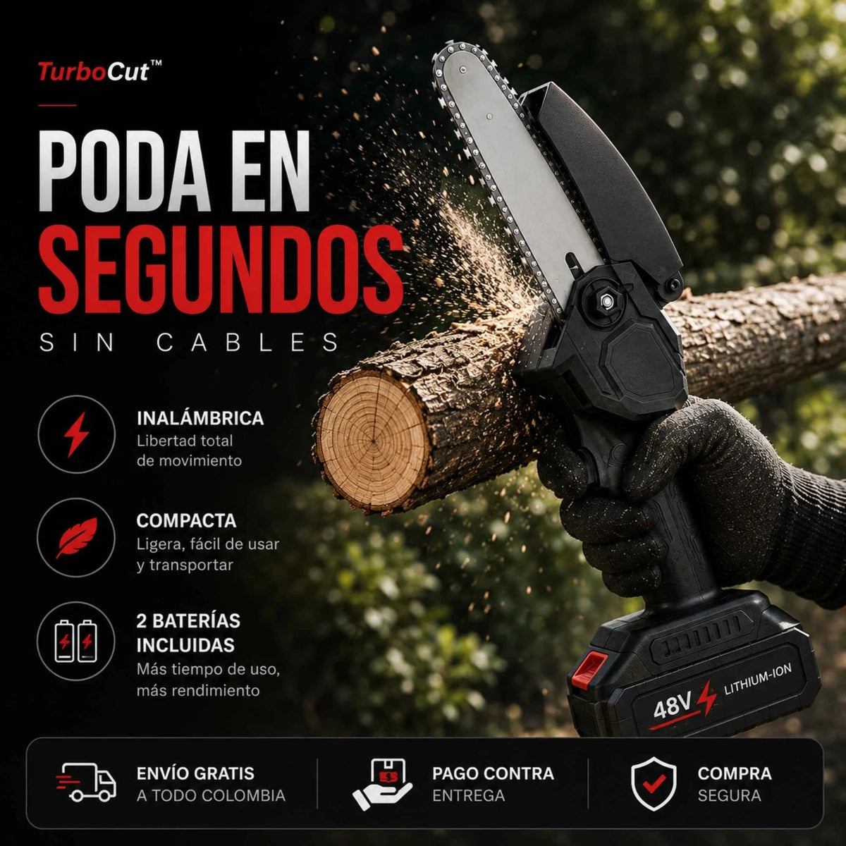Minisierra Portátil TurboCut - Poda fácil y sin esfuerzo - Imagen 1