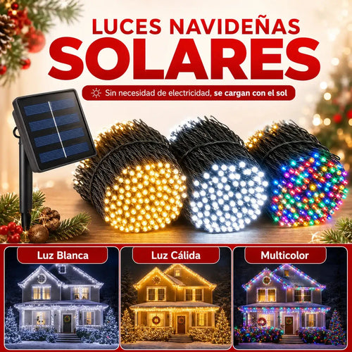 Luces solares decoración navideña - Imagen 1