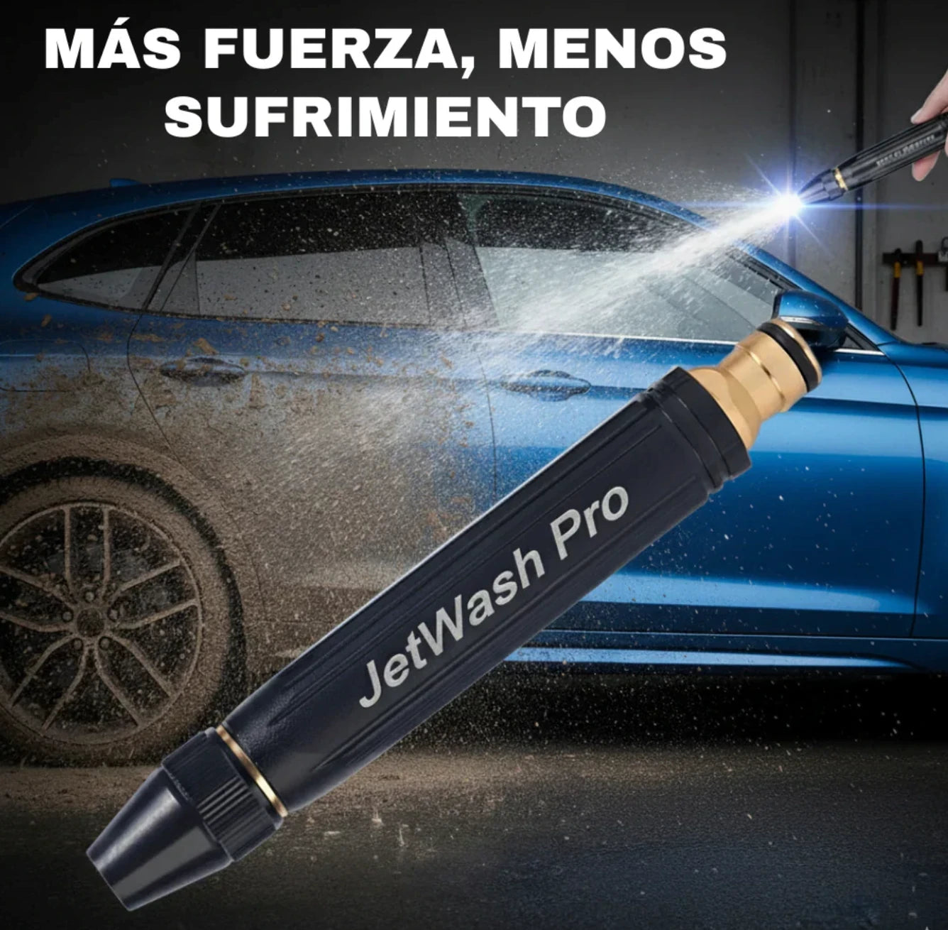 Hidrolavadora Portátil Inalámbrica uso en auto