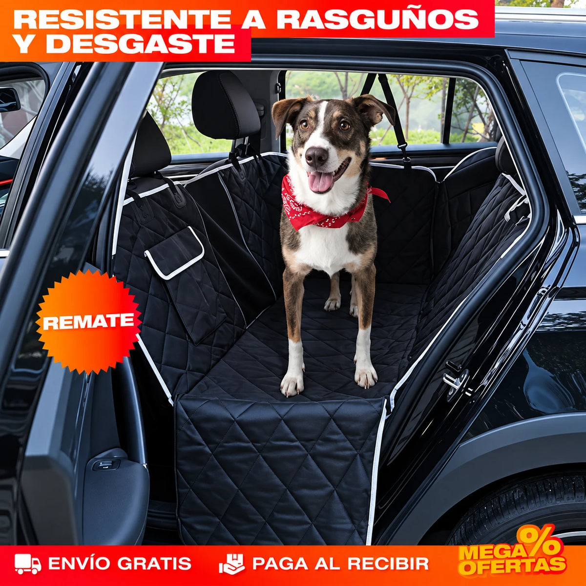 Funda Protectora de Carro para Mascotas - El perro se sube y el asiento - Imagen 3