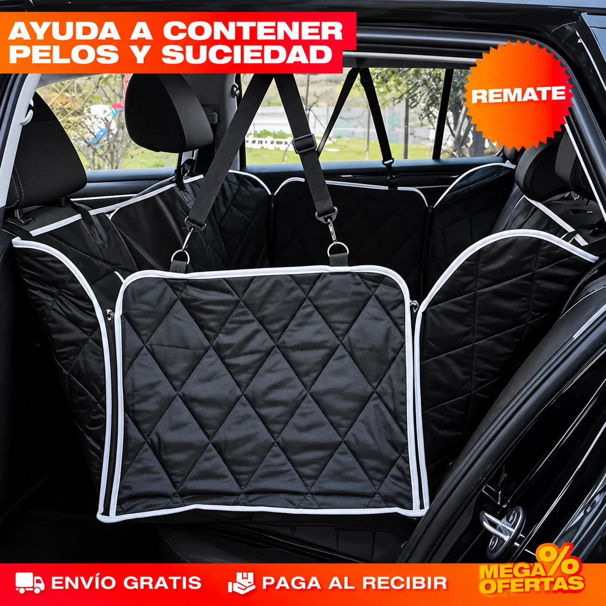 Funda Protectora de Carro para Mascotas - El perro se sube y el asiento - Imagen 4