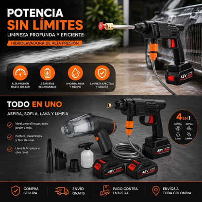Kit JetClean Hidrolavadora y Aspiradora Inalámbrica - Imagen 6