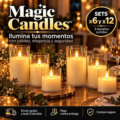 Magic Candles Set de Velas LED Decorativas - Ambiente cálido y seguro - Imagen 6