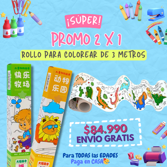 OFERTA ROLLO PARA COLOREAR DE 3 METROS🥳 - 1